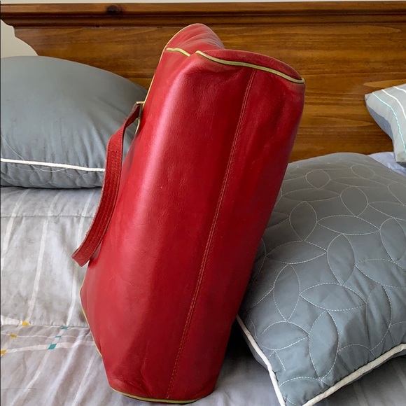 Kate Spade Vintage Leather Red Handbag - Picture 6 of 8